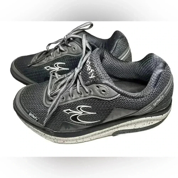 Gdefy Gravity Defyer Mighty Walk Womens Size US 9.5 Gray Black Shoes TB9024FGS-W - Picture 1 of 5